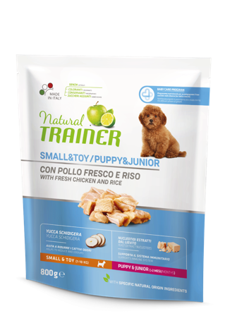 Natural Trainer Crocchette Pollo Fresco Per Cuccioli Taglia