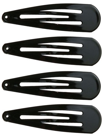 Senze Knækspænder 4 stk Sort, Hår, Hårpynt, Hårspænder