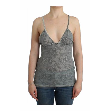Ermanno Scervino Lingerie Bustier Top Camisole Cami Lace Grå, Dame