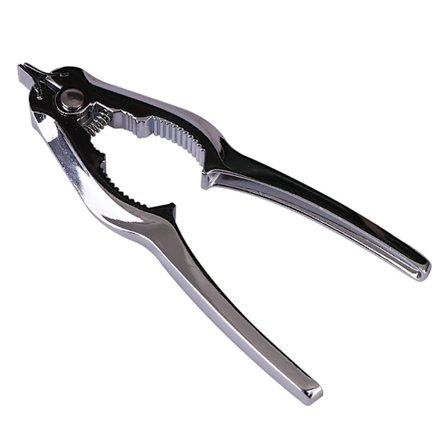 2 in 1 Rapuklipsit Kampasimpukankuorien Avaaja Metallinen Kampasimpukankuorien Avaaja Jousella Varustetut Simpukkapihdit