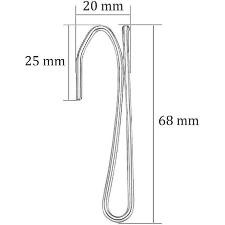 Nye, passende 50 stk gardinkroker rustfritt stål plissékroker dype metallkrok Wuqx