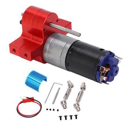 Metallväxellåda med 370-motor för WPL B1 B-1 C14 C-14 1/16 Militärlastbil Röd