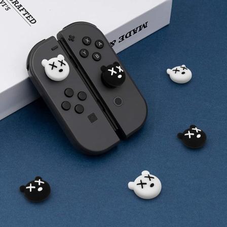 Svarte og hvite bjørnegrep (4 stk) Huer Kompatibel med Switch & Sw