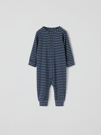 Polarn O. Pyret Pyjamasoverall randig - 74 - 80 - barnkläder - blue