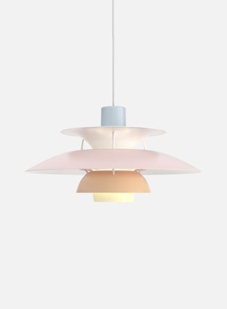 PH 5 taklampe Ø50 - blue rose peach