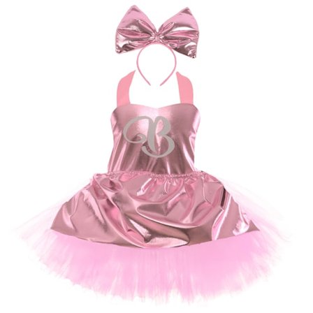 Tutu Dreams Rosa Prinsesse Kostyme med Hårbånd for Jenter Bursdag Halloween Fest