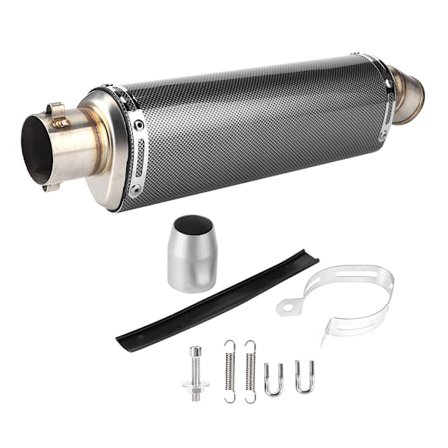51mm/2 tommer Universal Motorcykel Scooter Udstødningsrør Kulfibertekstur Passer til Yamaha R3 R6 R15