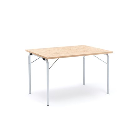 Klapptisch NICKE, 1200x800x720 mm, verzinkt, Linoleum beige