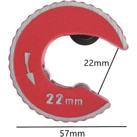 Kobber C-rørkutter 22mm/0,9 tommer, Automatisk kobberrørkutter, PVC-rørkutter for kobber, PVC, stål, aluminium og stålrør