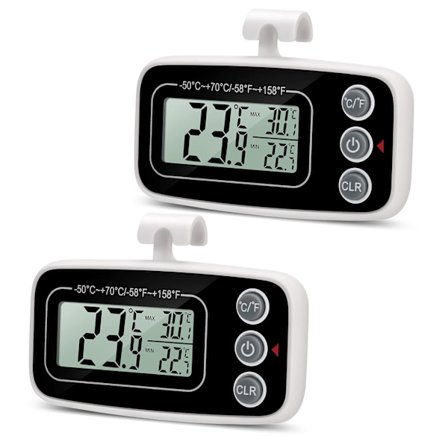 Digitalt termometer for kjøleskap Temperatur -50°C til 70°C med krok for