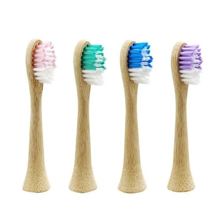 4 stk. Utbyttbare Elektriske Tannbørstehoder Bambusbust For Philips Hx3/6/9 (FMY)