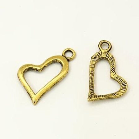 12 st. Hjärtformade nickelfra berlocker (3 färg val)