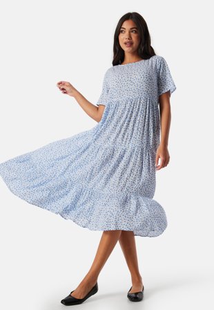 ONLY Maya Life S/S Dress Cloud Dancer AOP: Jo Klær