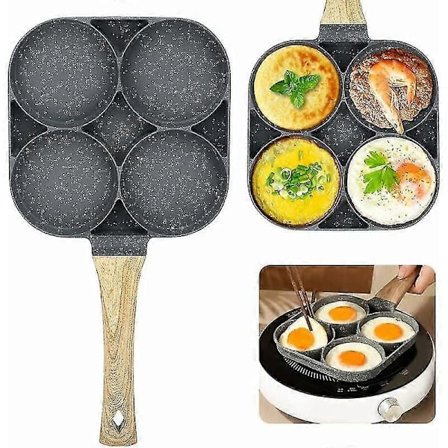 Slot Pan, Pannkakspanna, Liten Äggpanna Nonstick Aluminium Pannkakspanna för Frukost Stekt Ägg Hamburgare för Gasspis och Induktionshäll