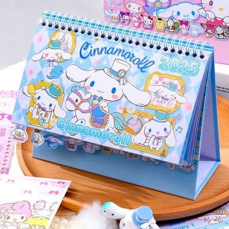 e Anime Kuromi Cinnamoroll Melody Kalender Kawaii Skrivbordsdekoration