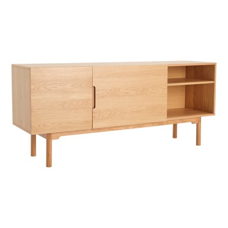 Struktur Skænk: Elegant opbevaringsløsning i stilrent design - 162x43,6x70cm - Perfekt til stuen eller spisestuen