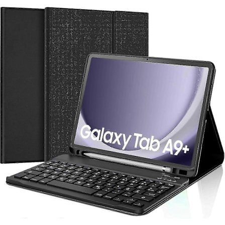 Tangentbord för Tablet A9 Plus - Galaxy Tab A9 Plus Fodral med Tangentbord, [qwertz Tyskt] Tangentbord Magnetisk Trådlös Bluetooth Avtagbar
