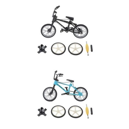 Finger Bike Model Legetøjs Sæt Blå+sort