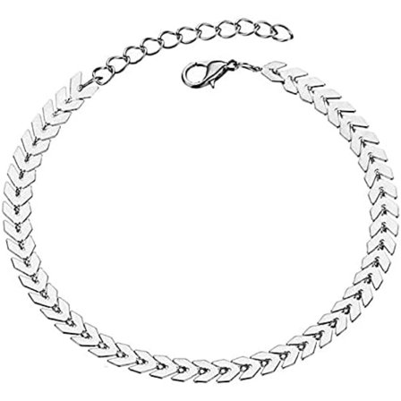 1 st (Silver) Generisk Sterling Silver Anklet för Kvinnor 925 Silver
