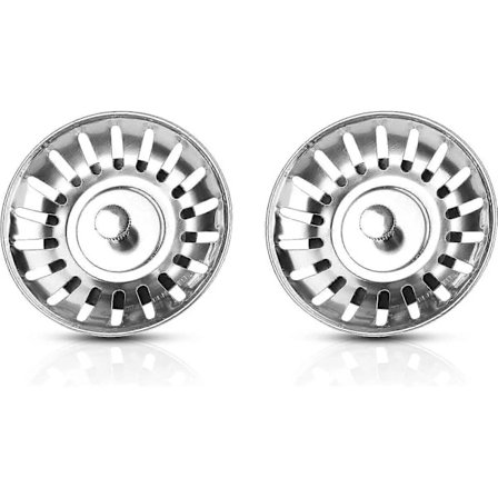 Tiskialtaan tulppa - 2 kpl:n setti - Keittiön tiskialtaan tulppa - 79 mm - Universaali ruostumattomasta teräksestä valmistettu tiskialtaan tulppa - 