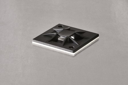 Hellermann Tyton Q-mount Skrue anker 40 x 40 mm, pakke med 50 Sort, Installationsmateriale