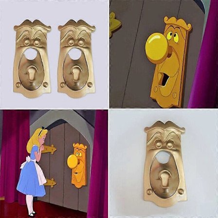 Alice i Underlandet-inspirerad dörrknopp, fullt fungerande []