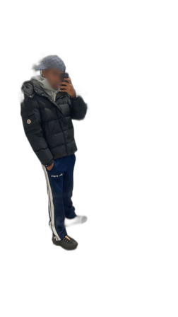 Svart Moncler pufferjacka herr