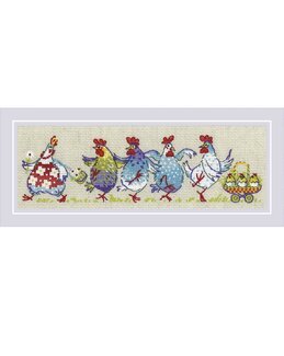 Broderikit Billede Haner - Riolis