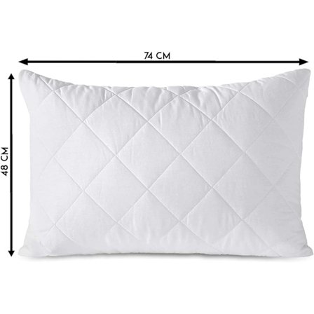 Kuddfodral 2-pack Quilted Ultra Soft Anti Allergy Kuddfodral Andningsbart och bekvämt Mikrofiber 48x74 CM