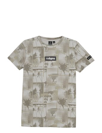 T-Shirt Ibj All Over Print Grey Indian Blue Jeans