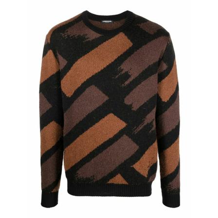 Costume National Round-neck Strik Brun, Herre Strik