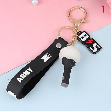1 stk Kpop Bts Twice Nct Exo Blackpink Got7 Lysstav Anheng Nøkkelring Lanyard-WELLNGS