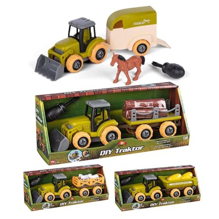 Bull Isärtagbar Traktor med Släp