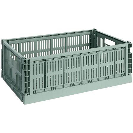 HAY Colour Crate Large oppbevaringsboks, sage green' - 'Grønn
