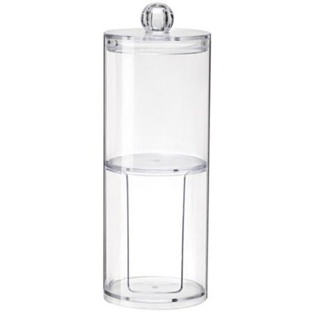 Bomullsrondellshållare Bomullsrondellshållare Plast Bomullsrondellshållare Transparent Bomullsboll Akrylbehållare Låda med Lock för
