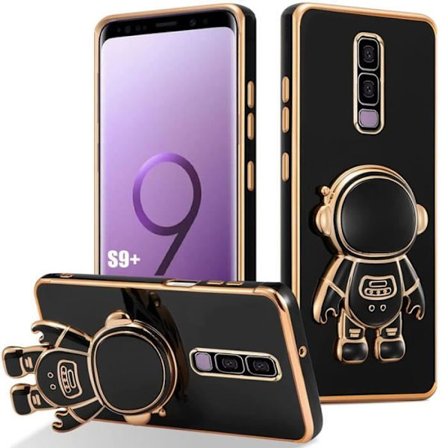 Coque - Samsung - Galaxy S9 Plus - Silikon Svart - Anti-Rip - 3D Astronaut Stöd