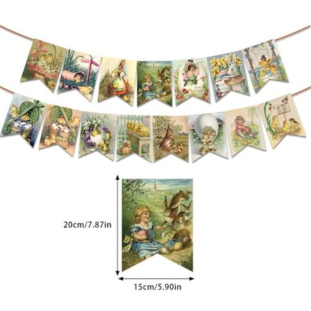 Påskhängande girland Printed Bunting Banner CC