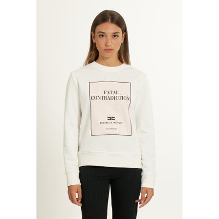 Elisabetta Franchi Sweatshirt MIINTO-ed60571843e8756606ff Hvid, Dame Sweatshirts, Størrelse: XS