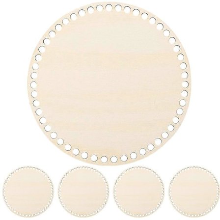 5 stk Trebunn DIY Strikk Hekle Veske Forme Base med Hull