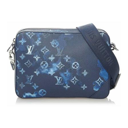 Louis Vuitton Vintage, Pre-owned Bag Blauw, Dames, Maat:ONE Size,leer
