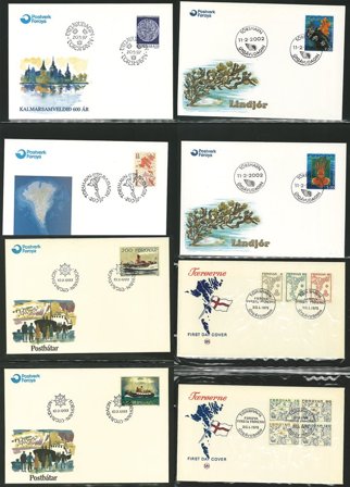 Færøerne frem til 2003 - Samling af FDC'er i 7 album