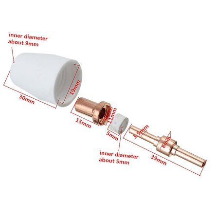 40 kpl ilmaplasmaleikkurin kulutustarvikkeet, jotka sopivat PT-31 LG-40 -polttimeen CUT-40 50