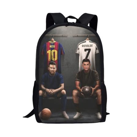 Messi Ryggsäck Fotbollsspelare Teen Boys Dragkedja skolväska style 1