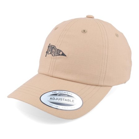 Picture - Beige unconstructed Cap - Paxston Soft B Dark Stone Dad Cap @ Hatstore