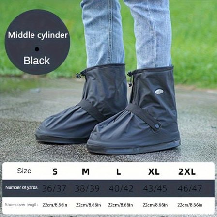 Universal vanntett sklisikker kort regnstøvelbeskyttelse, PVC