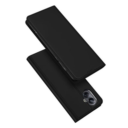 Dux Ducis Skin Pro-etui til Realme 10 Pro+ flip cover kort tegnebog stativ sort