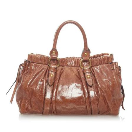 Miu Miu Pre-owned, Pre-owned Leather handbags Bruin, Dames, Maat:ONE Size
