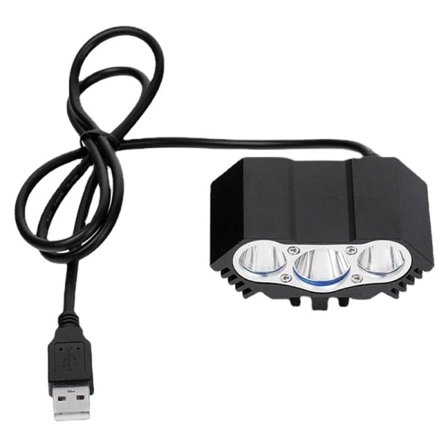 Cykellampa Starkt Ljus Mountainbike Strålkastare Tillbehör USB Uppladdningsbar Utomhus Nattcykellampa