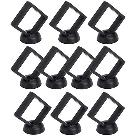 10 stk. Mønt Display Case, 3D Flydende Display Ramme, Flydende Display Case
