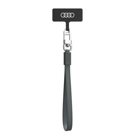Audi Crossbody Leather Universal Lanyard 28cm x 10mm - Grå